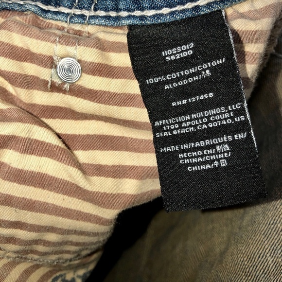 👻Affliction American Custom distressed denim jeans - Picture 15 of 16